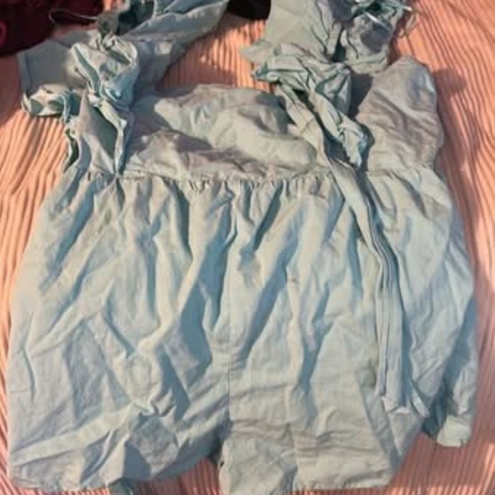 Light Blue Ruffled Romper